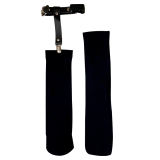 Black Velvet Punk Calf Socks