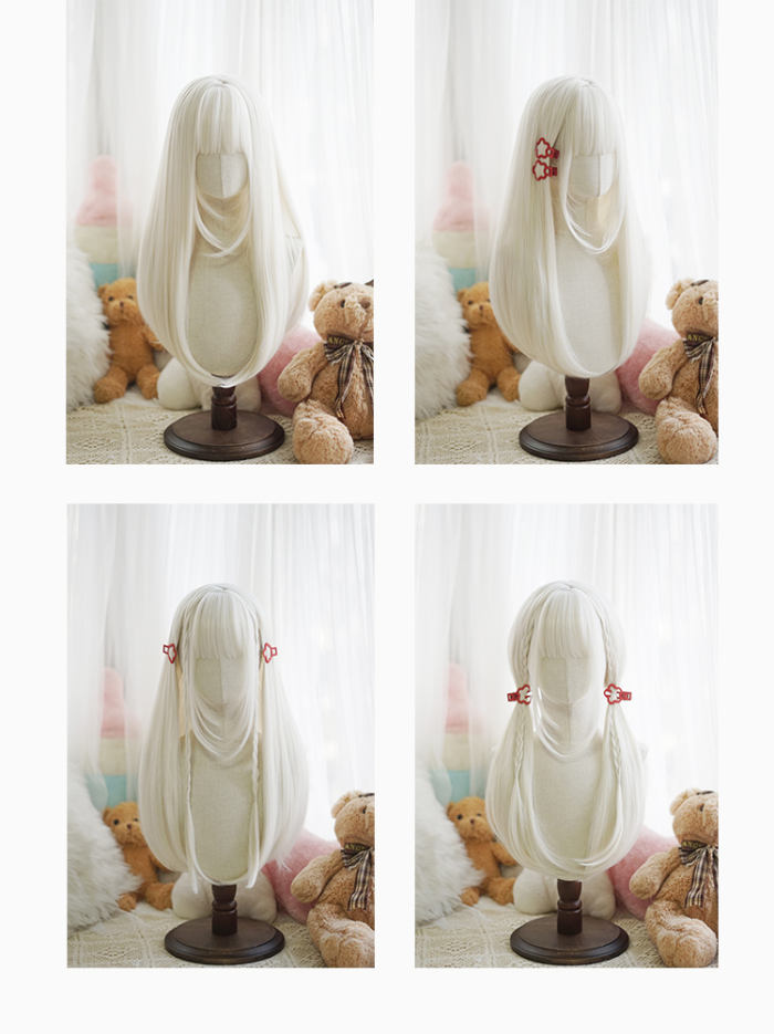 Yuchashui Sweet Long Straight Lolita Wig 60cm