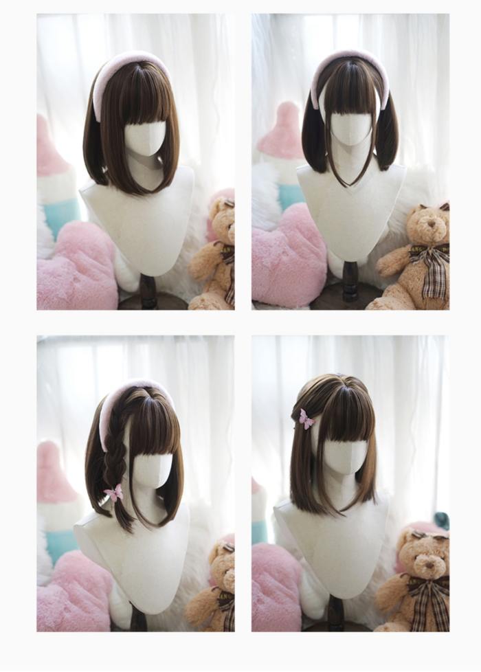 Yuchashui Sweet Bobo Short Lolita Wig 35cm