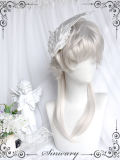 Silver White Comic Short Wig with Long Tail