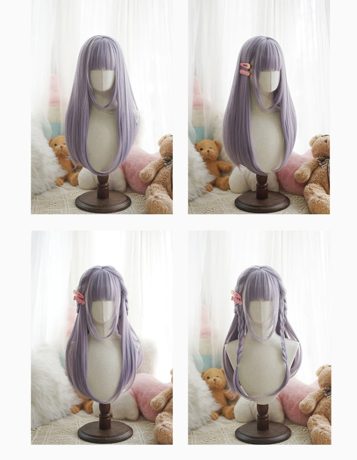 Yuchashui Sweet Long Straight Lolita Wig 60cm