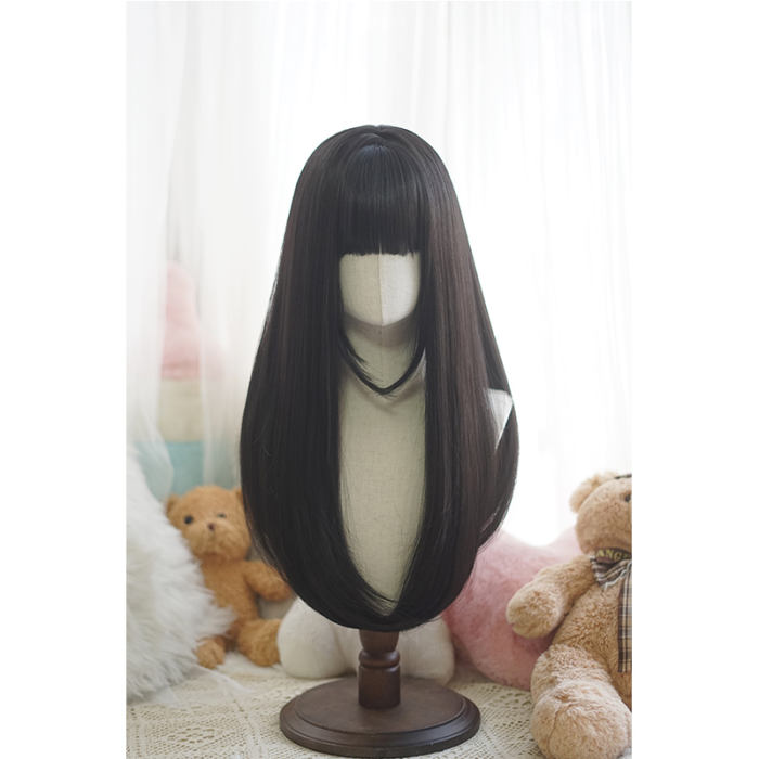 Yuchashui Sweet Long Straight Lolita Wig 60cm