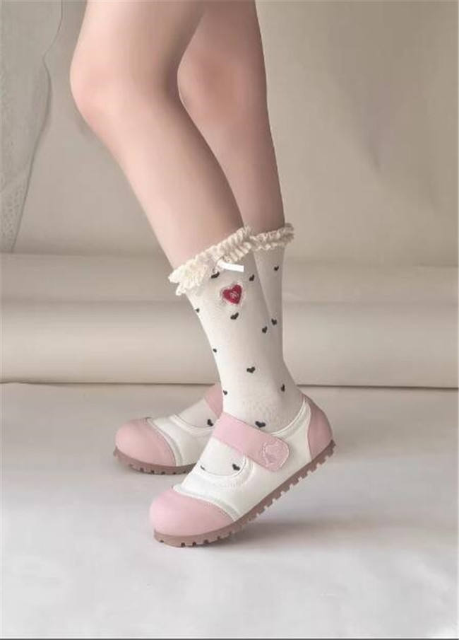 Roji Polk Dots Cotton Lolita Socks