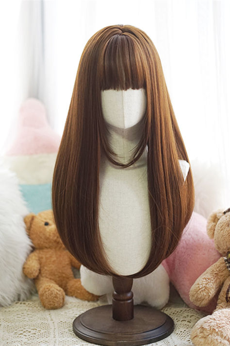 Yuchashui Sweet Long Straight Lolita Wig 60cm