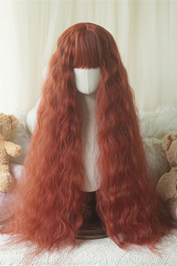 Yuchashui Corn Stigma Long Curly Princess Wig 80cm
