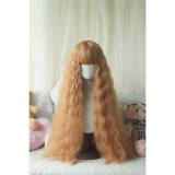 Corn Stigma Long Curly Princess Wig 80cm