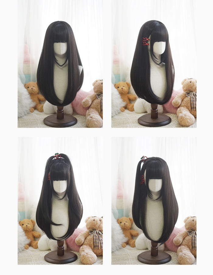 Yuchashui Sweet Long Straight Lolita Wig 60cm