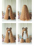 Corn Stigma Long Curly Princess Wig 80cm