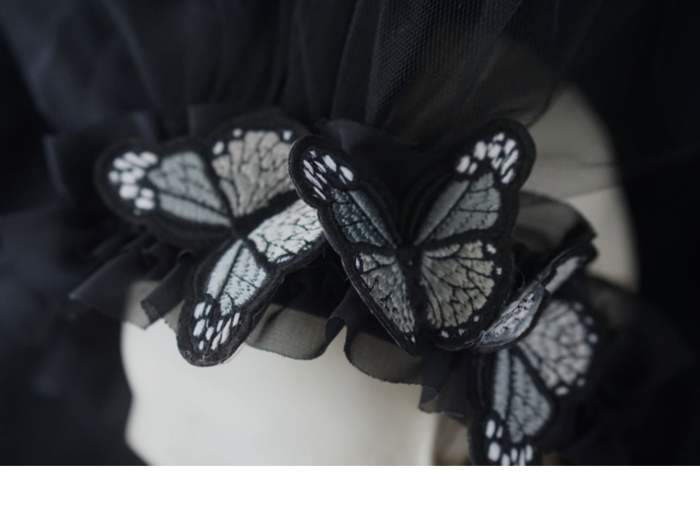 Strange Sugar Butterflies Gothic Mantilla