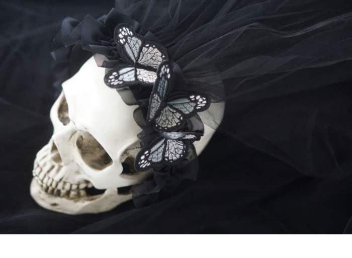 Strange Sugar Butterflies Gothic Mantilla