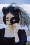 Strange Sugar Demon Horn Gothic Mantilla