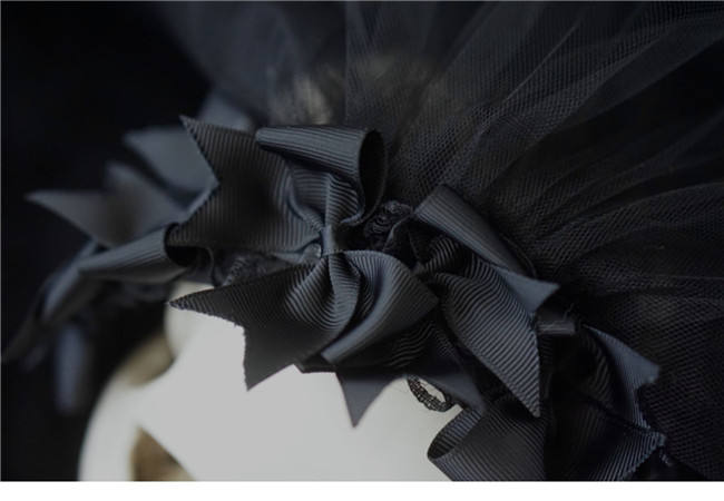 Strange Sugar Dark Black Gothic Mantilla