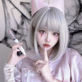 Alice Garden White Silver Short Lolita Wig