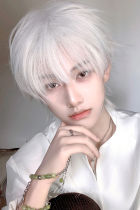 Alice Garden Natural Puffy White Prince Wig