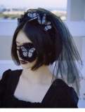 Strange Sugar Butterflies Gothic Mantilla