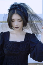 Strange Sugar Dark Black Gothic Mantilla