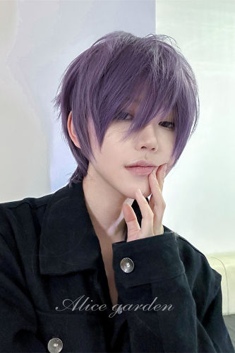 Alice Garden Purple Short Hair Prince Wig