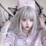 Alice Garden White Silver Short Lolita Wig