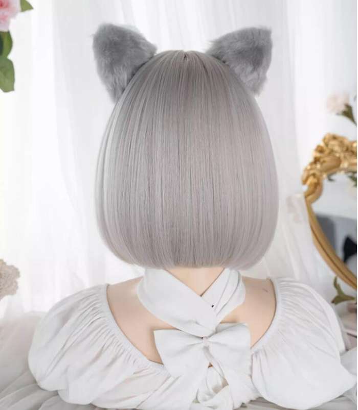Alice Garden White Silver Short Lolita Wig