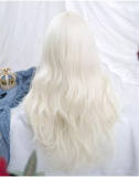 Alice Garden White Golden Middle Part Long Wavy Wig 72cm