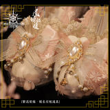 Hexagram Pink Lace Bow Lolita Heels Shoes