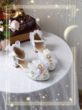 Hexagram Round Toe Low Heels Shoes