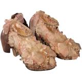 Hexagram Pink Lace Bow Lolita Heels Shoes