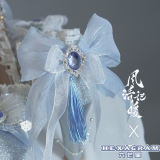 Hexagram Fine Flash Silver Blue Heels Shoes