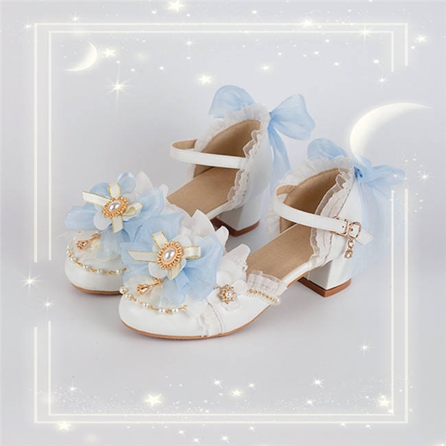 Hexagram Round Toe Low Heels Shoes