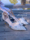 Hexagram Pointed Toe High Heels Shoes