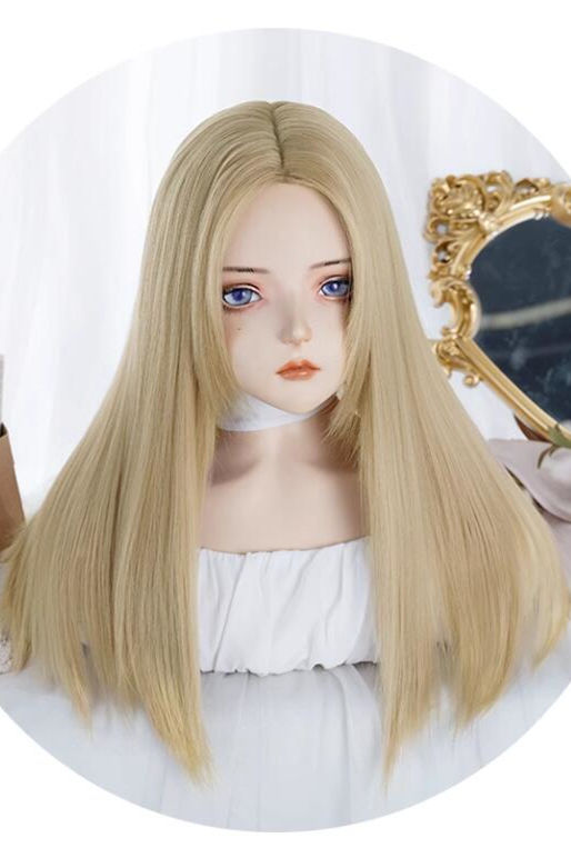 Alice Garden Golden Middle Part Long Straight Wig 58cm