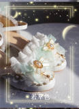 Hexagram Round Toe Low Heels Shoes