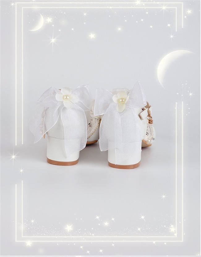 Hexagram Round Toe Low Heels Shoes