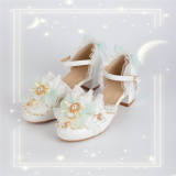 Hexagram Round Toe Low Heels Shoes