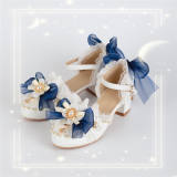 Hexagram Round Toe Low Heels Shoes