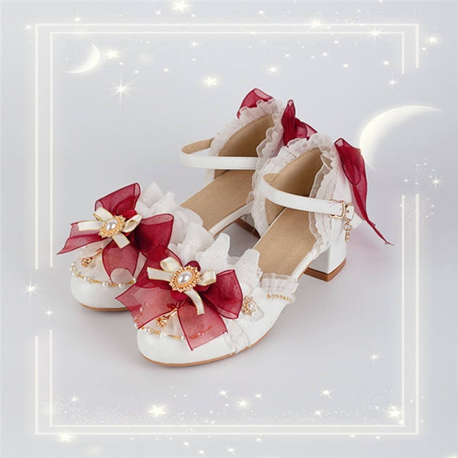 Hexagram Round Toe Low Heels Shoes
