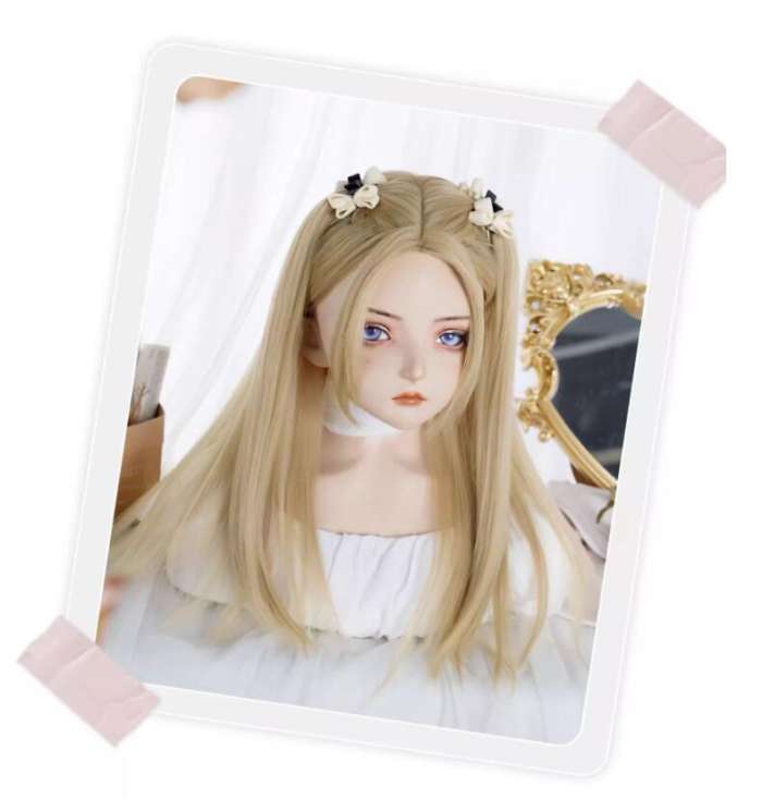 Alice Garden Golden Middle Part Long Straight Wig 58cm