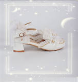 Hexagram Round Toe Low Heels Shoes