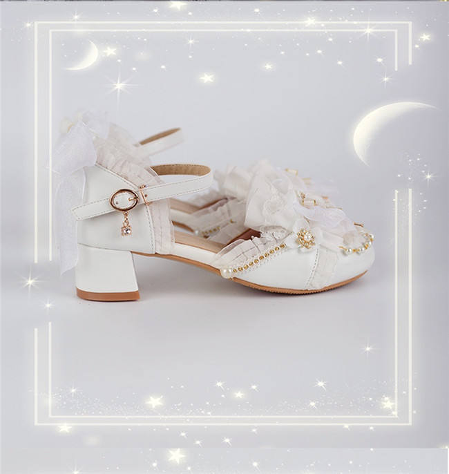 Hexagram Round Toe Low Heels Shoes