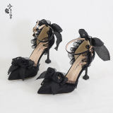 Pointed Toe Floral Lolita Heels Shoes