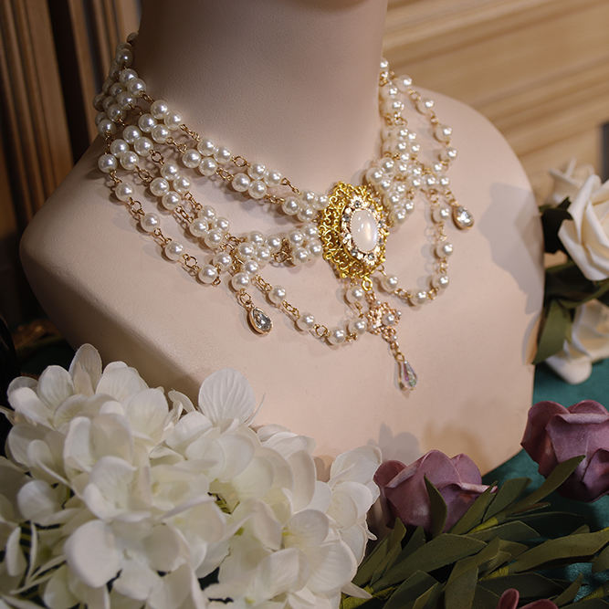Imitation Pearl Necklace Lolita accessories