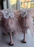 Pink Pointed Toe Lolita Heels Shoes