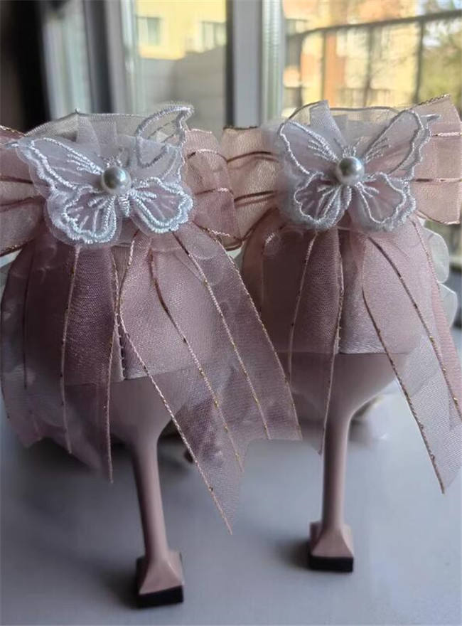 Pink Pointed Toe Lolita Heels Shoes