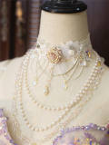 Hexagram Rose Lace Crystal Necklace