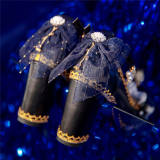 Lace Bow Women Chunky Heels Shoes