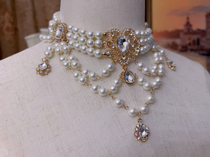 Imitation Pearl Necklace Lolita accessories