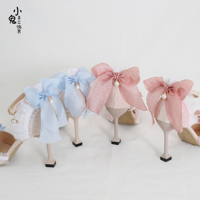 Pointed Toe Floral Lolita Heels Shoes