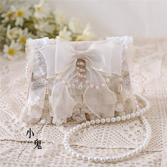 Beige Lace Tea Party Lolita Bag