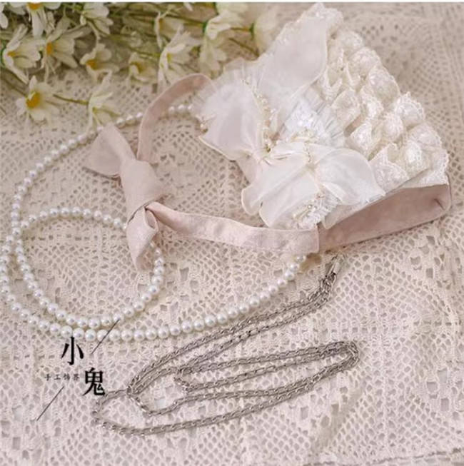 Beige Lace Tea Party Lolita Bag