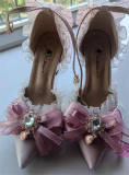 Pink Pointed Toe Lolita Heels Shoes
